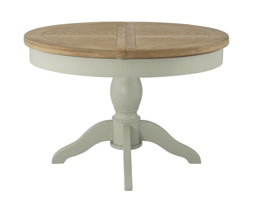 Classic Furniture Portland Stone Finish Grand Round Butterfly Extending Dining Table Only