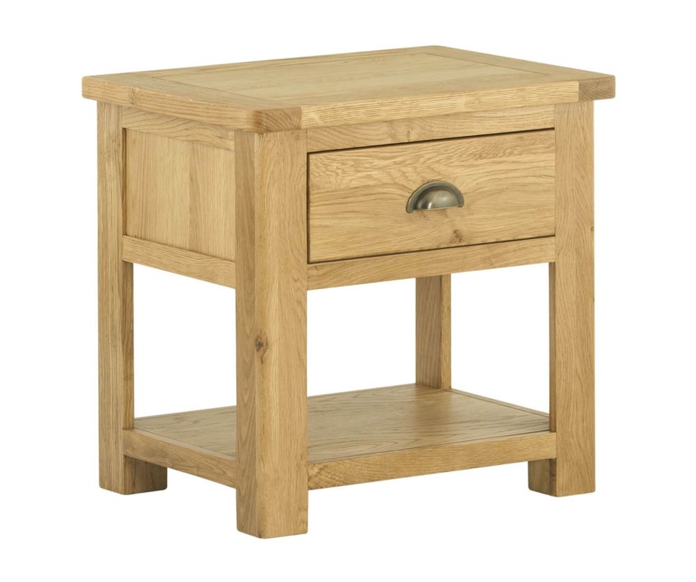 Classic Furniture Portland Oak Finish Lamp Table with Drawer