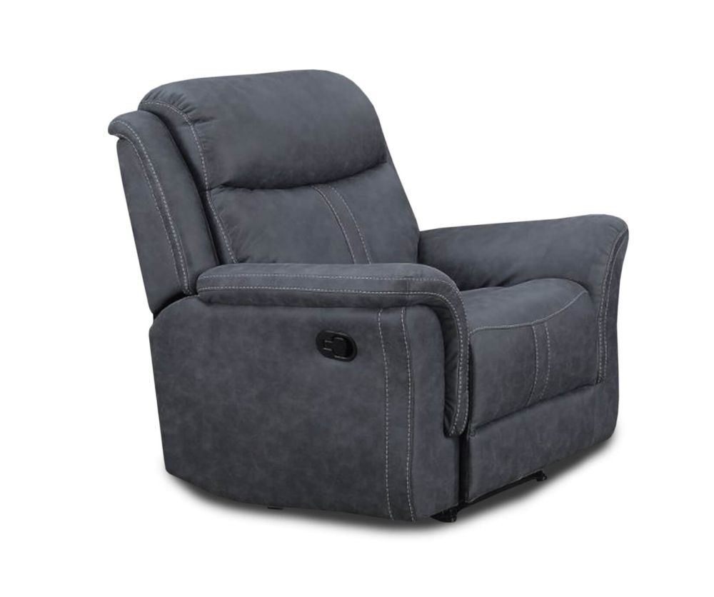 Annaghmore Portland Slate Grey Fabric Armchair