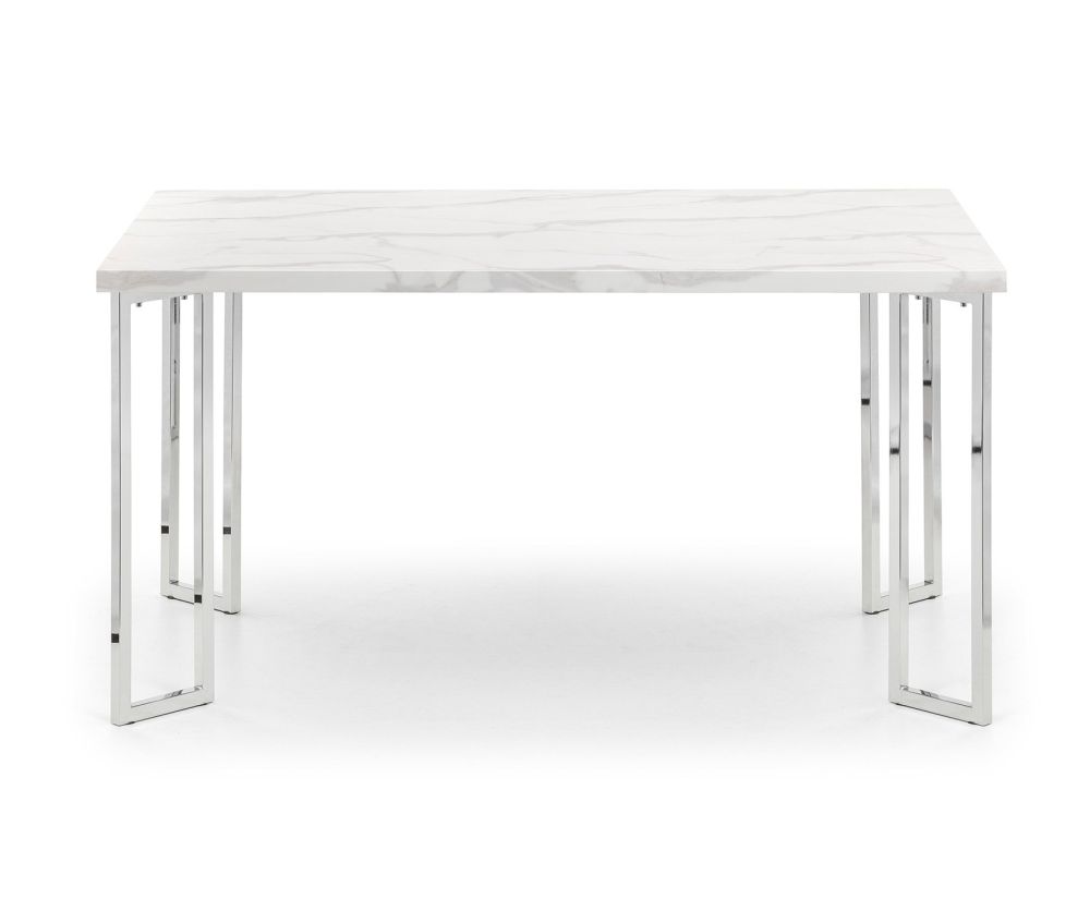 Julian Bowen Positano White Marble Dining Table Only