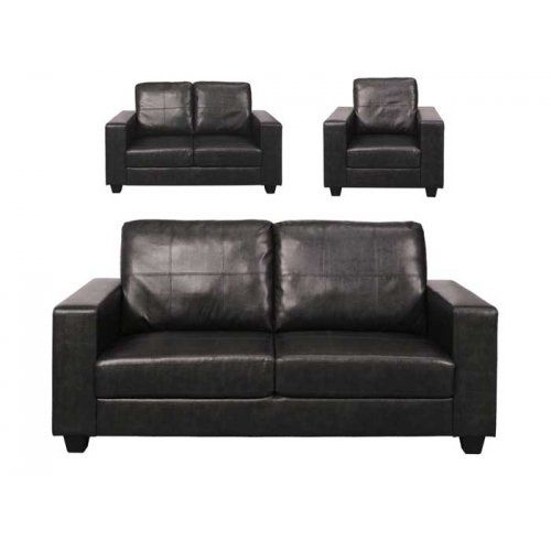 Annaghmore Queensbury Black Faux Leather Armchair