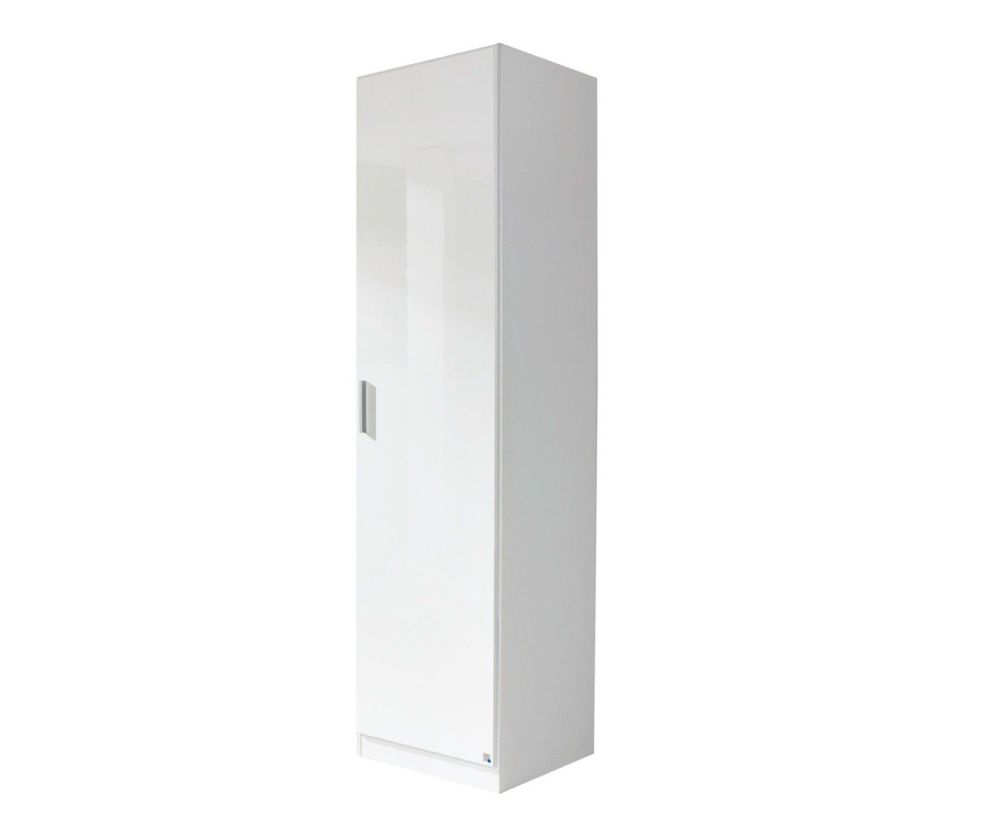 Rauch Celle Extra Sonoma Oak with High Gloss White 1 Door Wardrobe (W47cm)