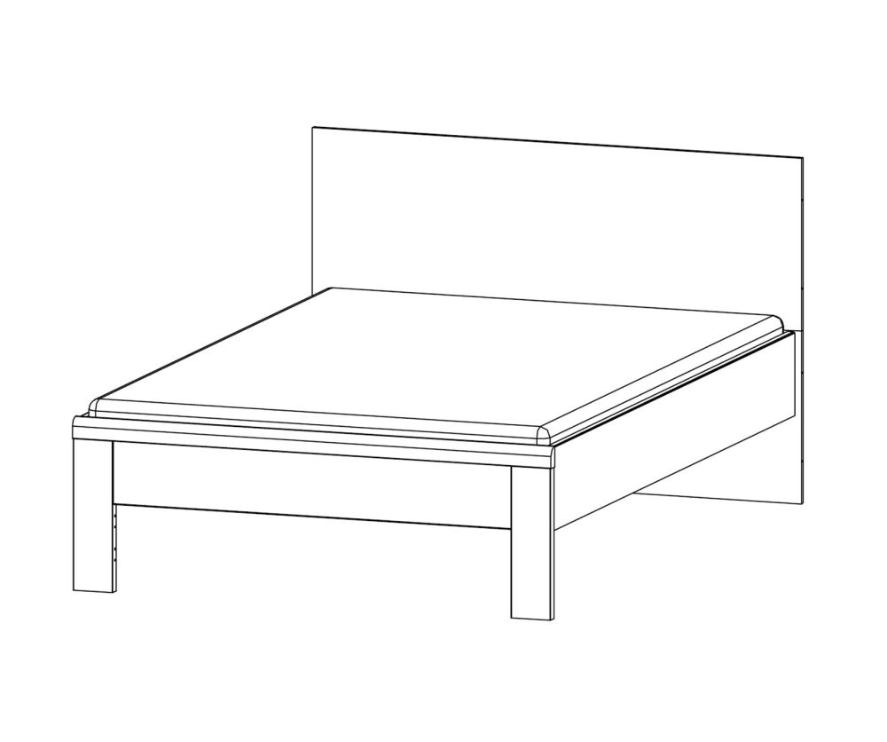Rauch Rivera Sonoma Oak 4ft6in Double Bed (140x190cm)