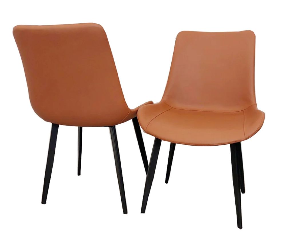 Furnish 365 Remus Tan Dining Chair in Pair  