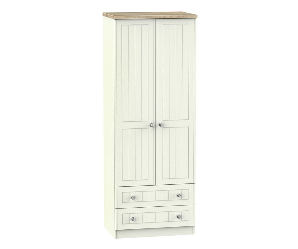 Welcome Furniture Rome Tall 2ft6in 2 Drawer Wardrobe