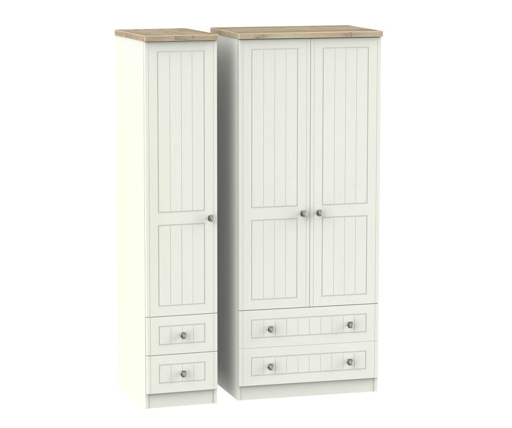 Welcome Furniture Rome Triple 2 Drawer with Drawer Wardrobe