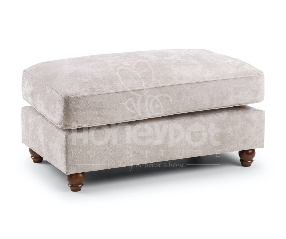 Roma Chesterfield Fabric Footstool