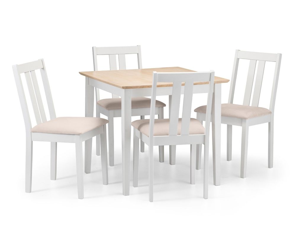 Julian Bowen Rufford Two Tone Extending Dining Table with 4 Chairs