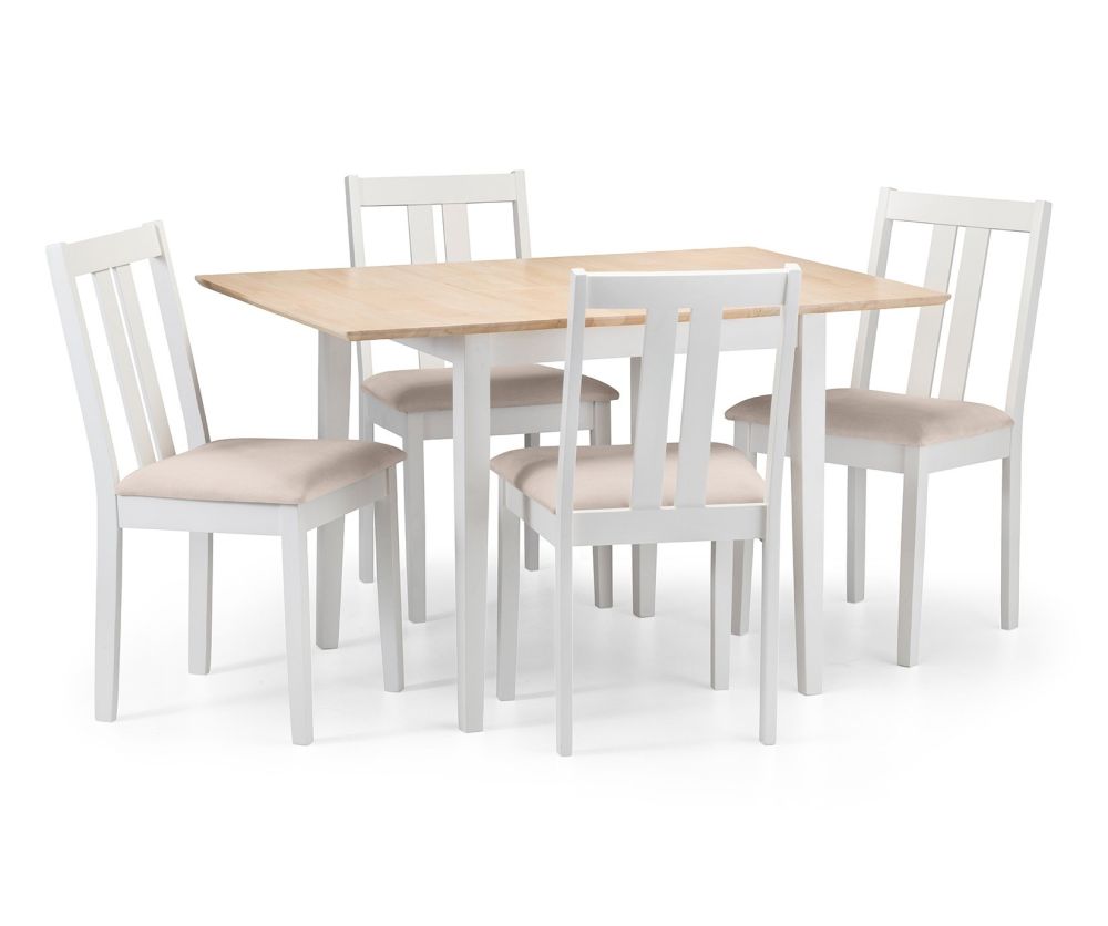 Julian Bowen Rufford Two Tone Extending Dining Table with 4 Chairs