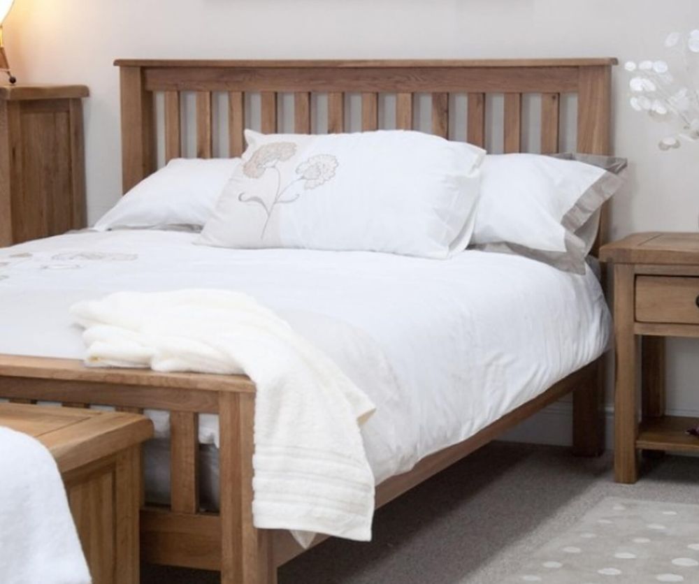 Homestyle GB Rustic Oak Bed Frame