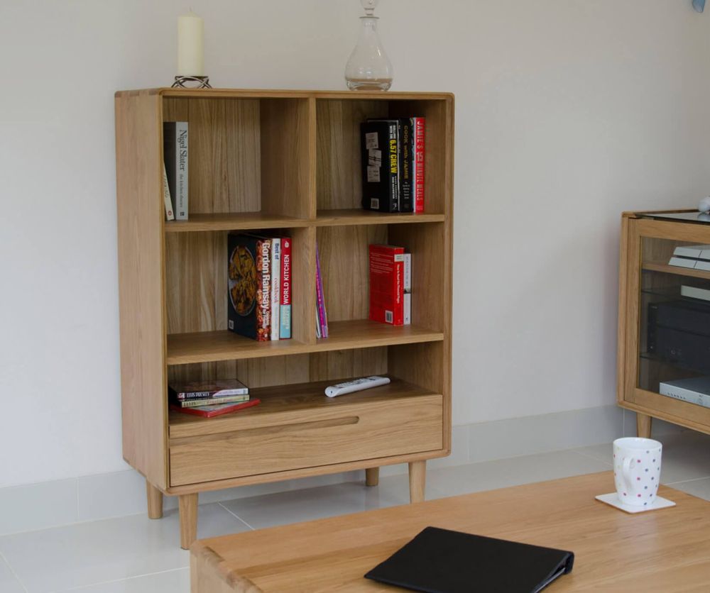 Homestyle GB Scandic Solid Oak Small Bookcase