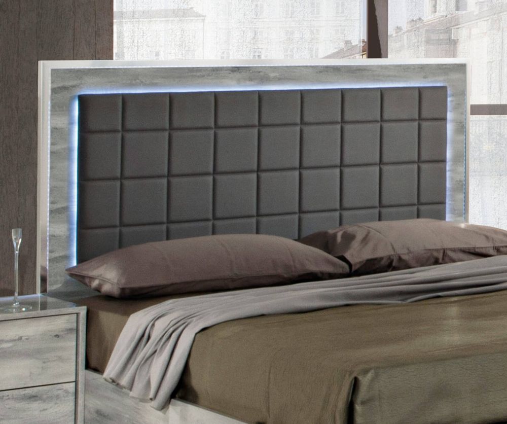H2O Design Serena Light Grey Italian Bed