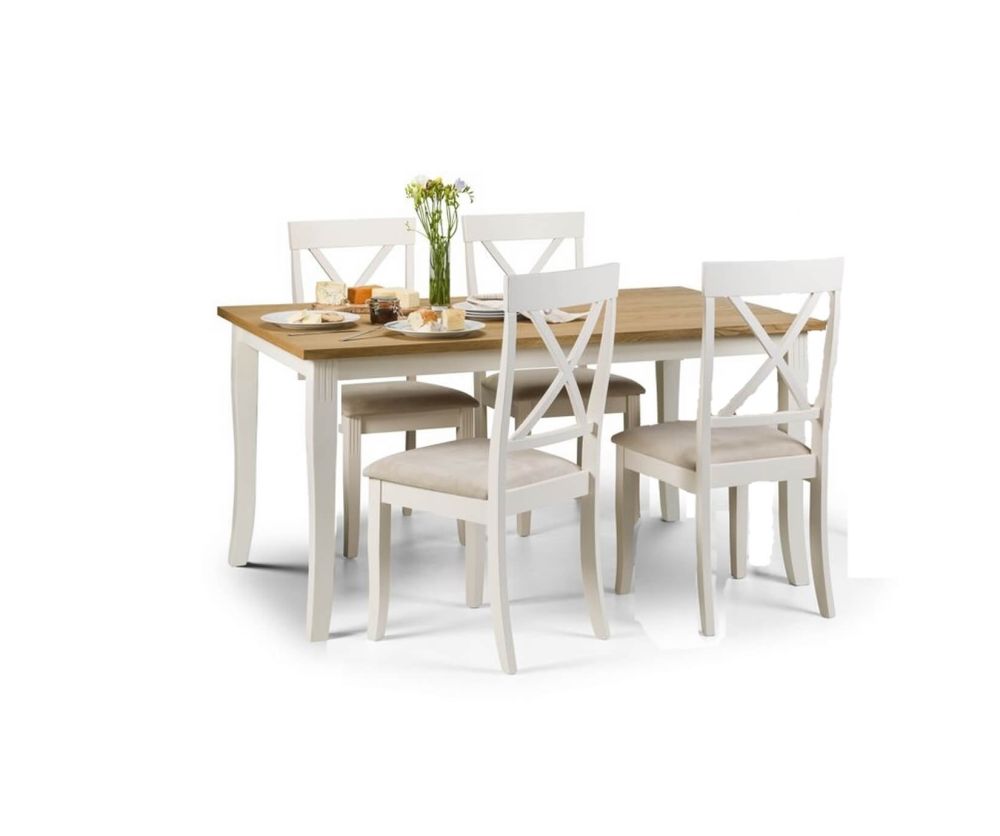 Julian Bowen Davenport Dining Table with 4 Chairs