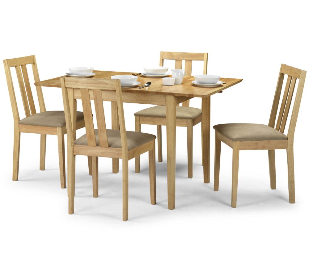 Julian Bowen Rufford Extending Dining Table with 4 Dining Chairs