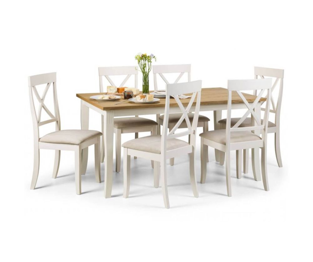 Julian Bowen Davenport Dining Table with 6 Chairs