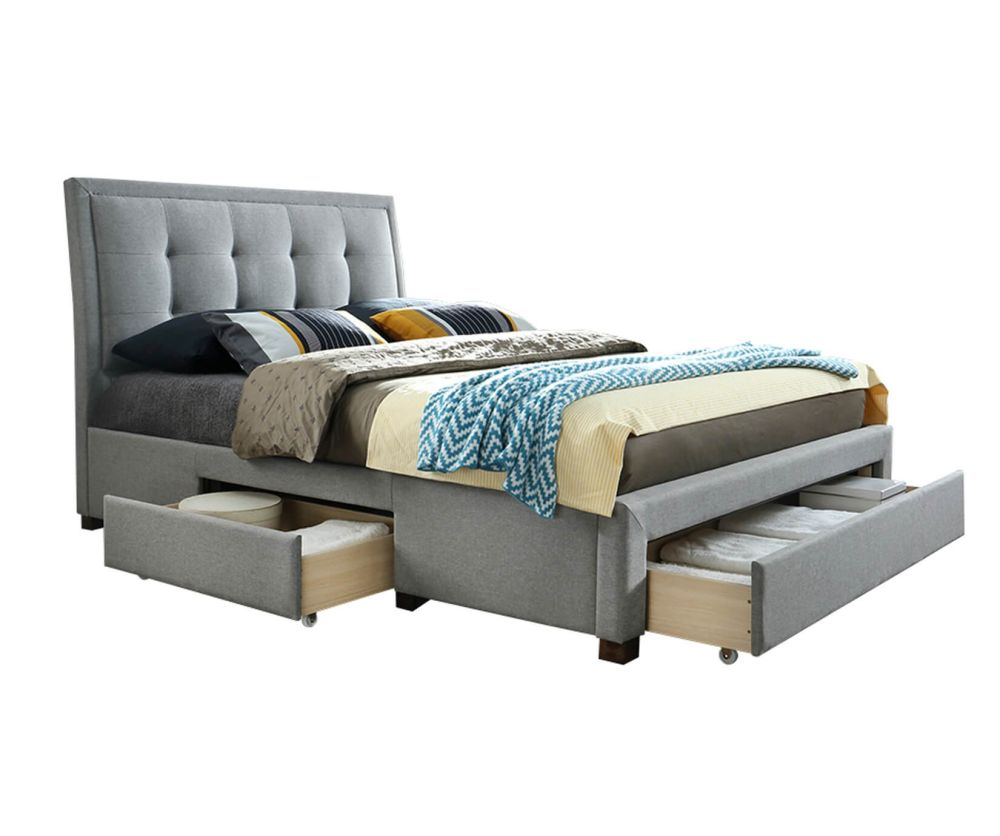 Birlea Furniture Shelby Grey Fabric Bed Frame