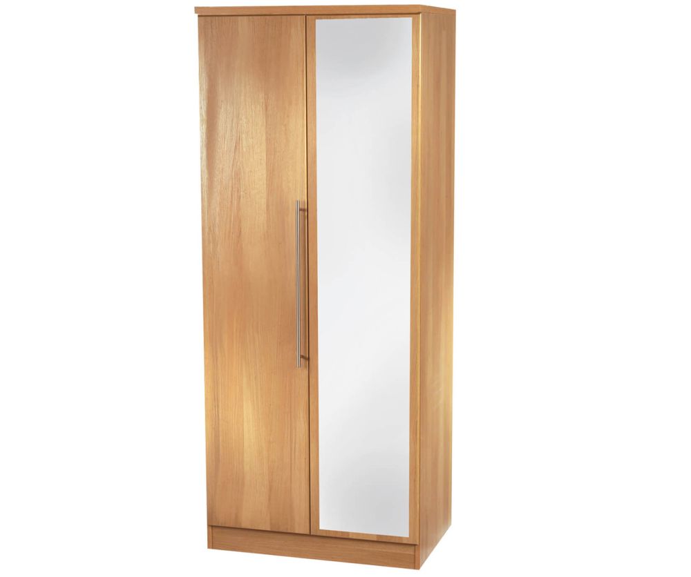 Welcome Furniture Sherwood Wooden 2ft6in Mirror Wardrobe
