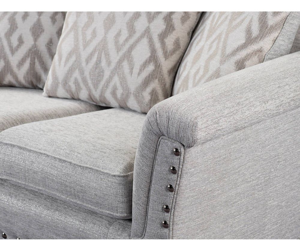 Sweet Dreams Siena Granada Natural Fabric Scatter Back 3 Seater Sofa