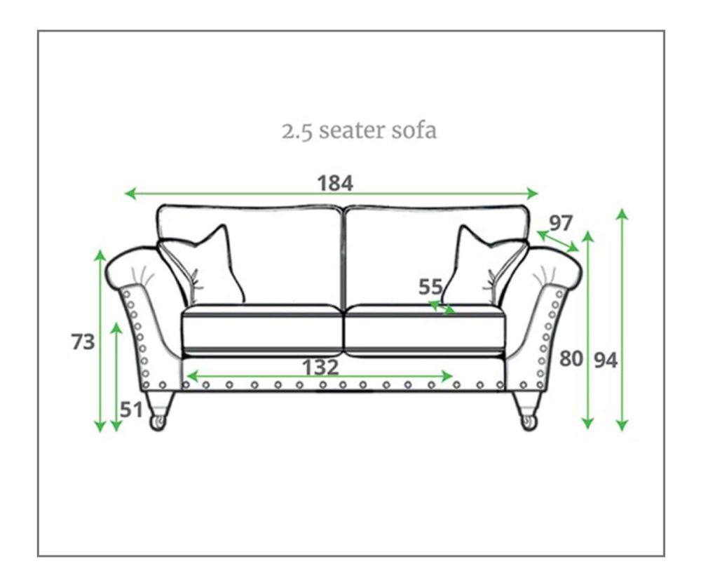 Sweet Dreams Siena Granada Lagoon Fabric Standard Back 3+2 Sofa Set