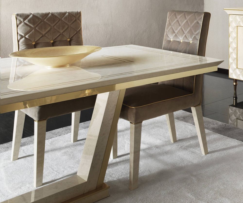 Arredoclassic Sipario Italian Rectangular Fix Top Dining Table