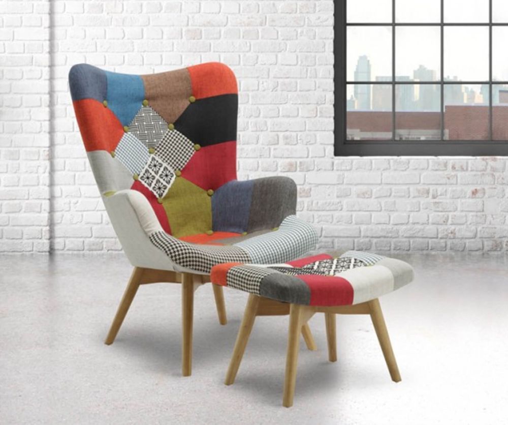 Birlea Furniture Sloane Fabric Footstool