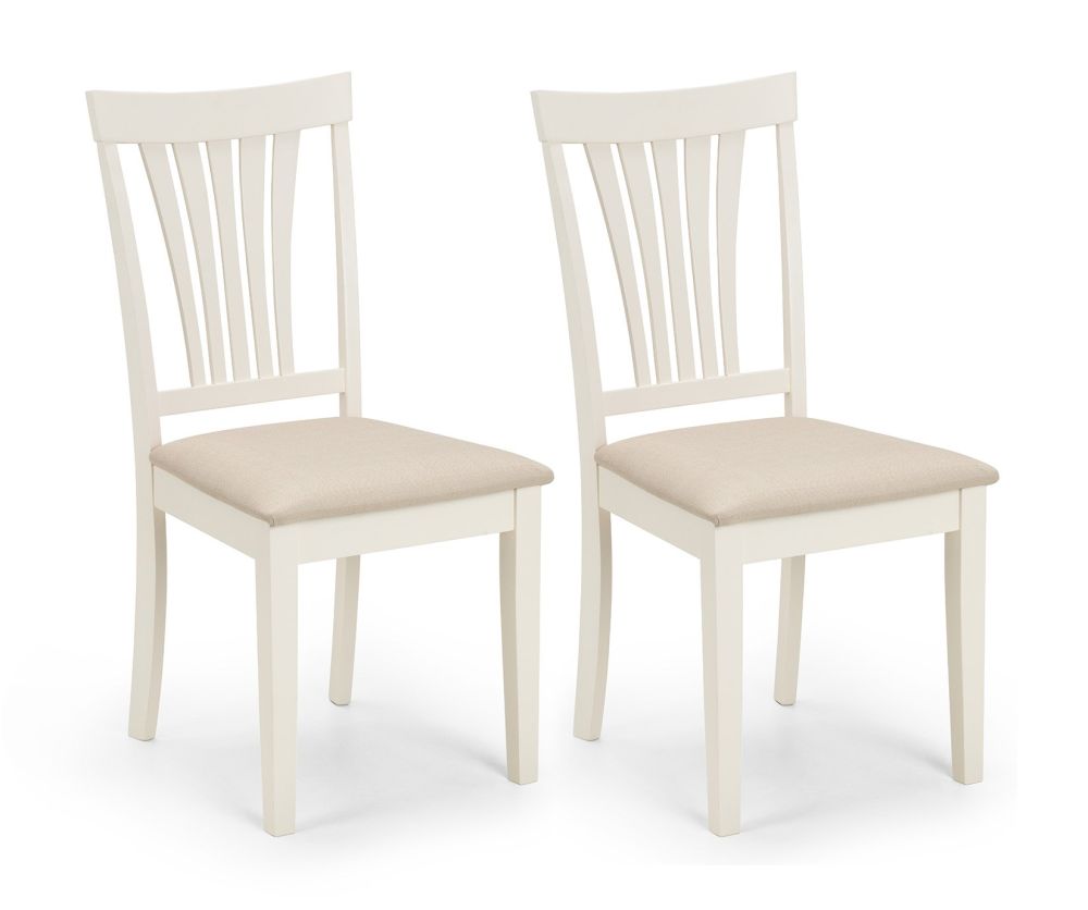 Julian Bowen Stanmore Ivory Dining Chair in Pair