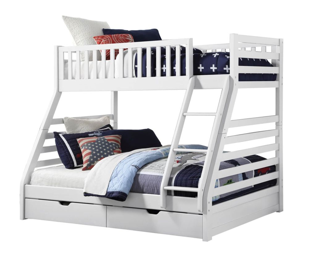 Sweet Dreams States White Finish Triple Bunk Bed