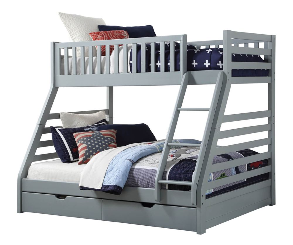 Sweet Dreams States Grey Finish Triple Bunk Bed