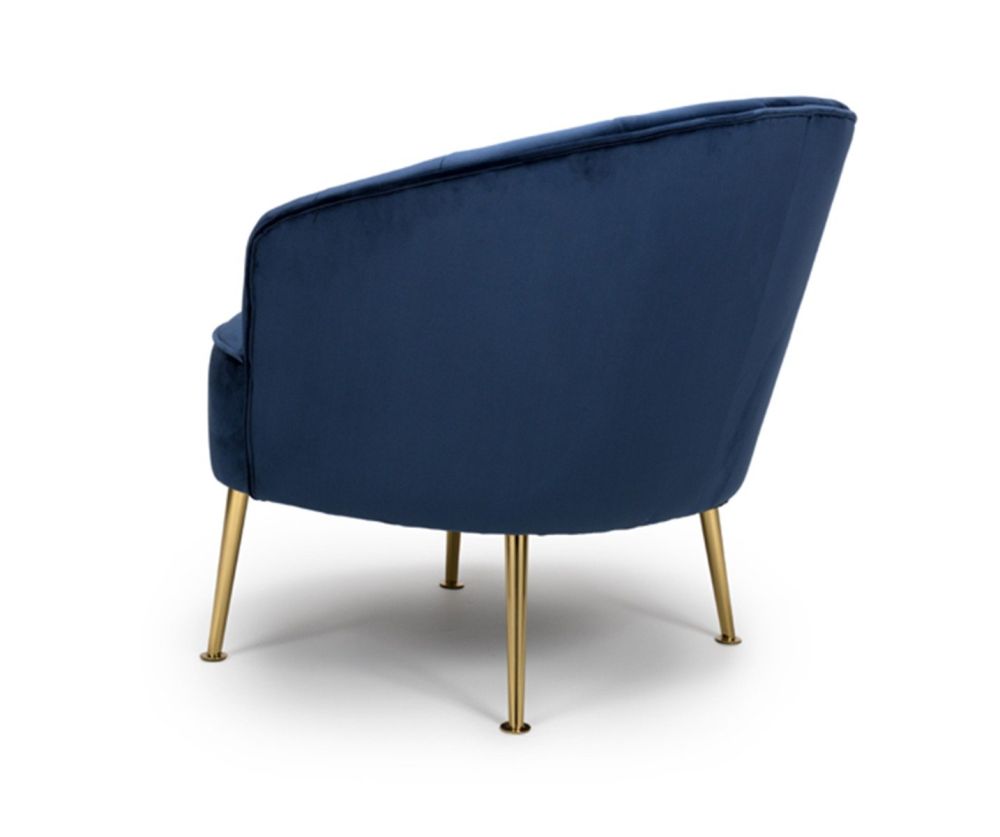 Furniture Link Stella Navy Fabric Accent Chair