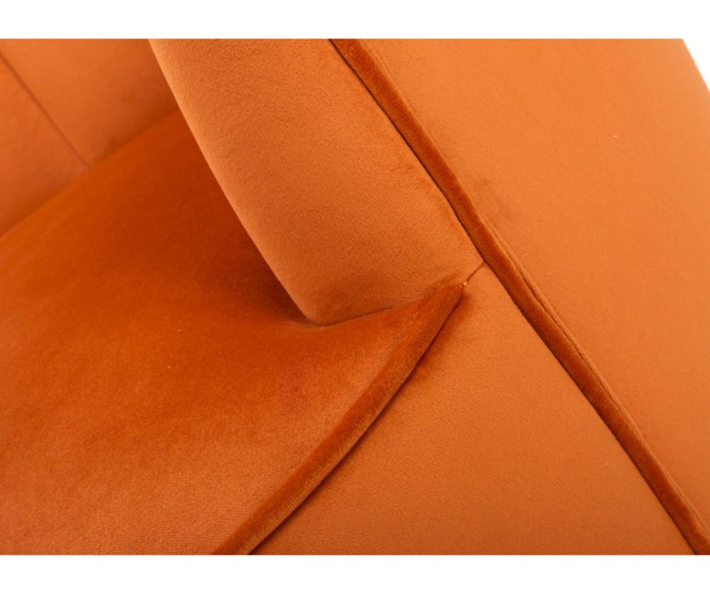 Furniture Link Stella Pumpkin Fabric Accent Chair