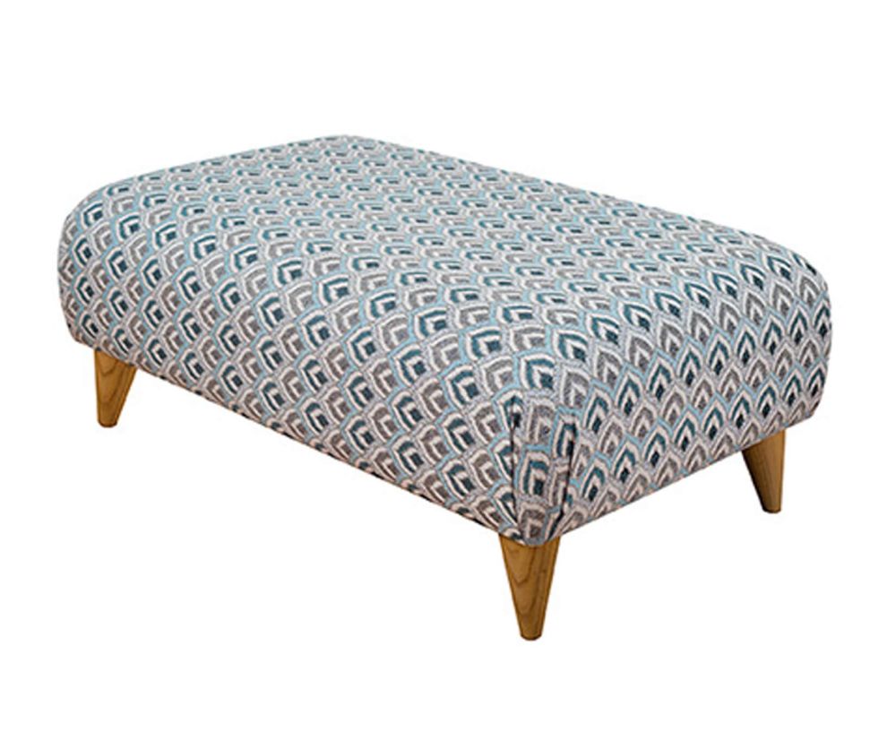 Buoyant Upholstery Style Fabric Large Footstool