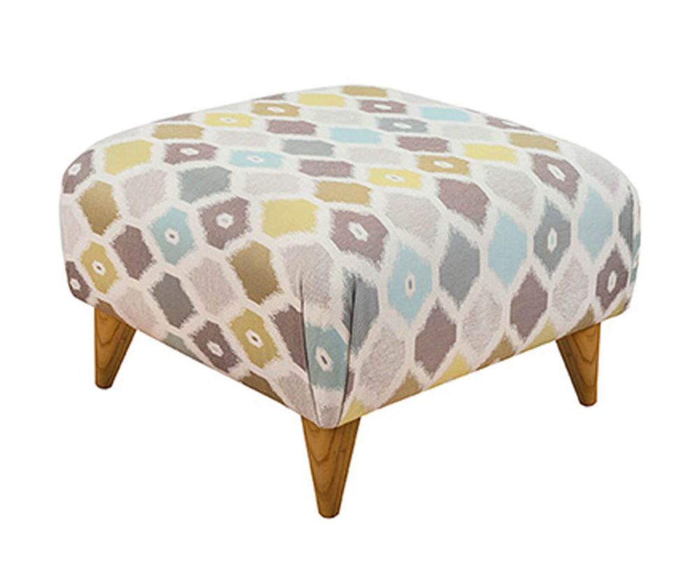 Buoyant Upholstery Style Fabric Small Footstool