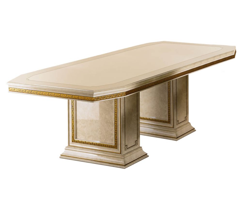 Arredoclassic Leonardo Italian Rectangular Fixed Top Dining Table