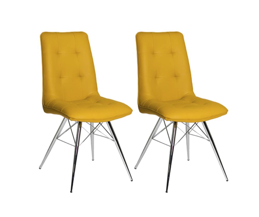 Furniture Link Tampa Ochre Dining Chair in Pair