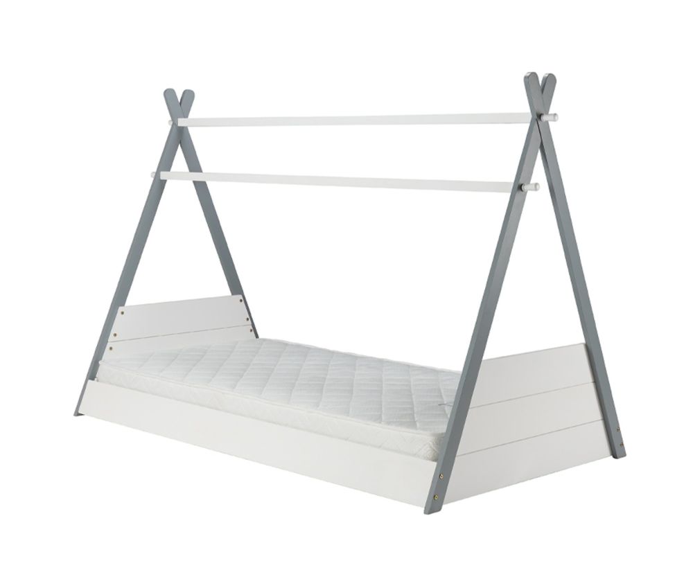 Birlea Furniture Teepee White & Grey Single Kids Bed