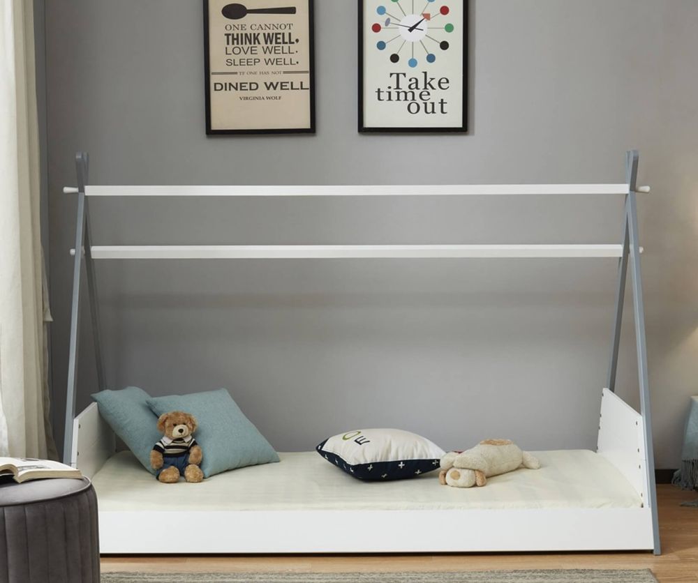 Birlea Furniture Teepee White & Grey Single Kids Bed