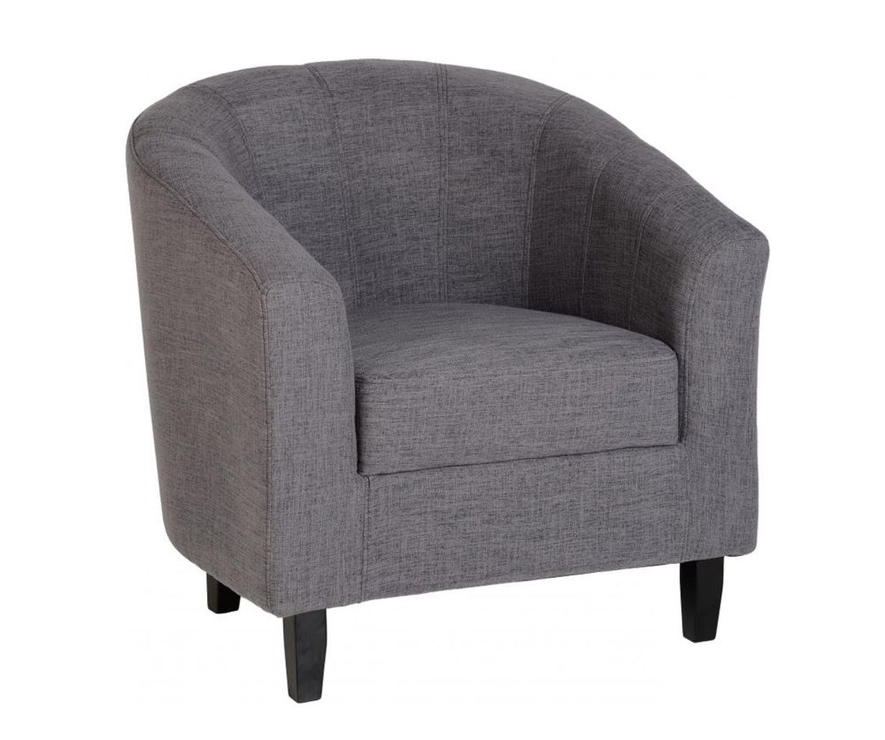 Seconique Tempo Grey Fabric Tub Chair