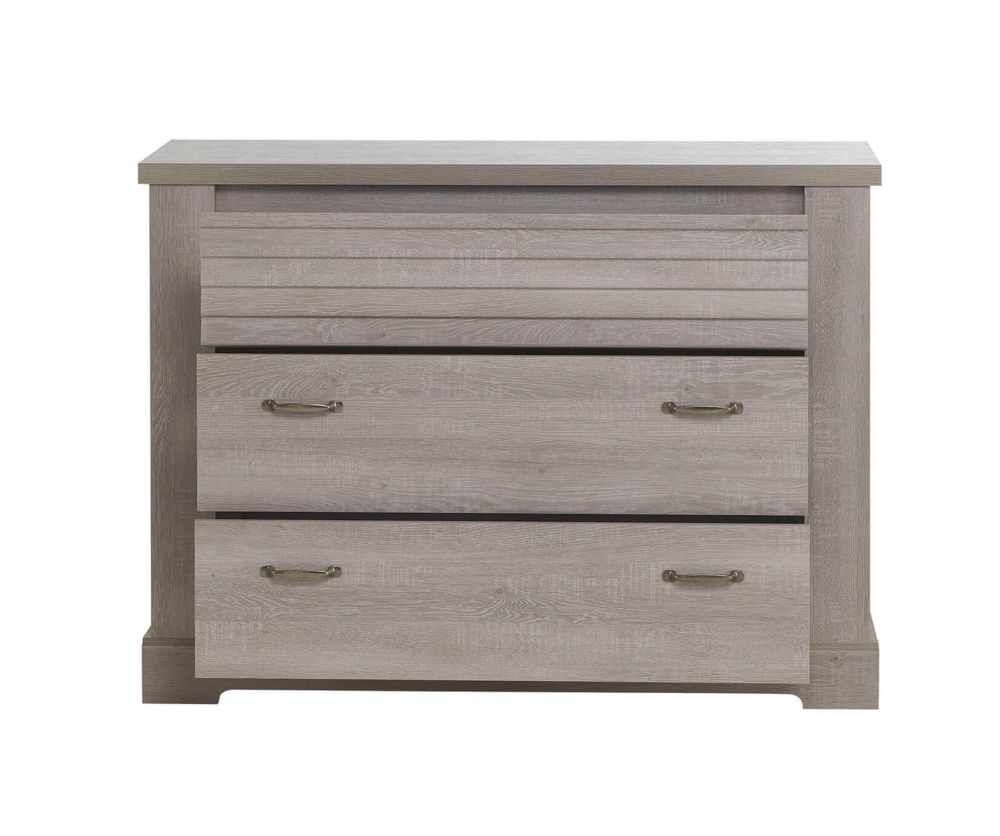 Gami Thelma Ceruse Oak 3 Drawer Chest