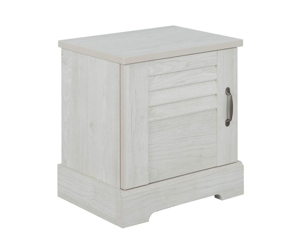 Gami Thelma Whitewashed Chestnut 1 Door Bedside Table