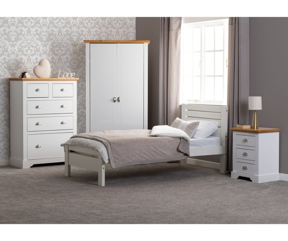 Seconique Furniture Toledo White Wooden Bed Frame