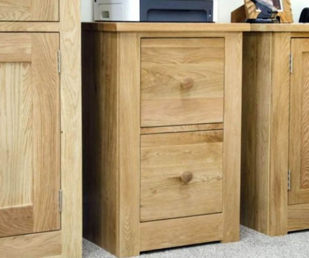 Homestyle GB Torino Oak 2 Drawer Filling Cabinet