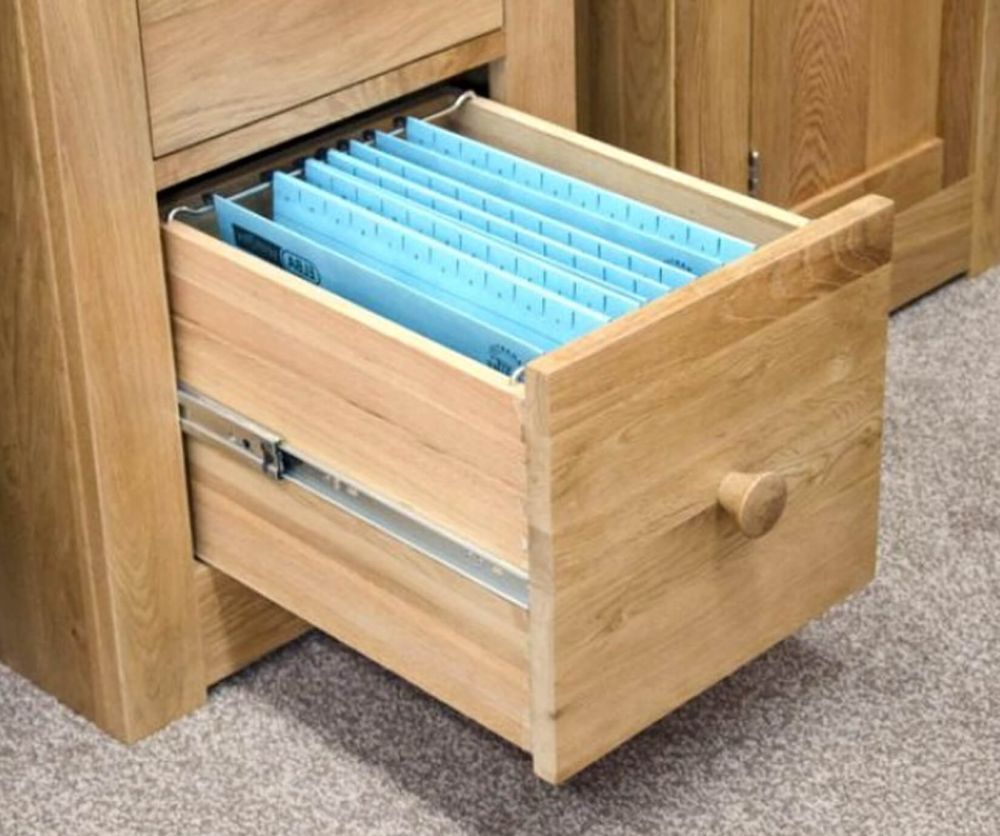 Homestyle GB Torino Oak 2 Drawer Filling Cabinet