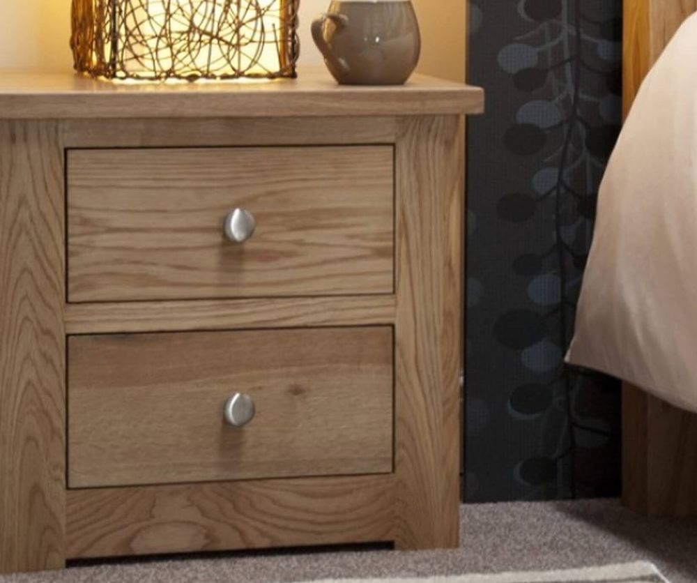 Homestyle GB Torino Oak Narrow Bedside Cabinet