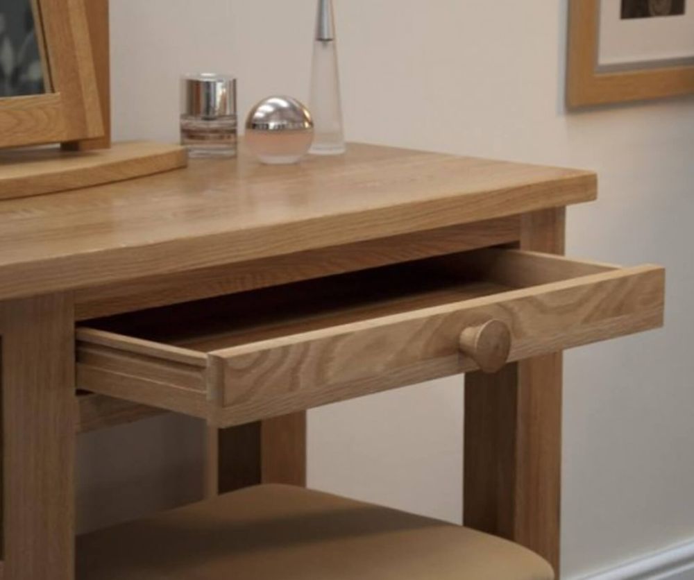 Homestyle GB Torino Oak Dressing Table and Stool