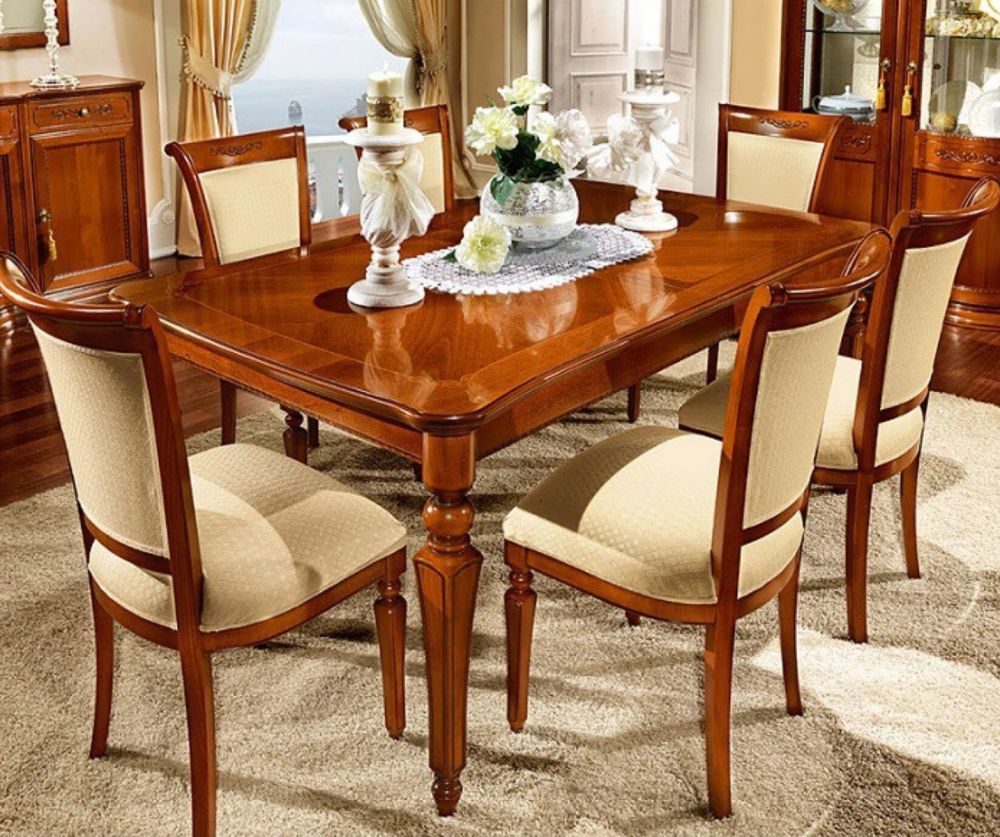Camel Group Torriani Walnut Finish Rectangular Extension Dining Table Only