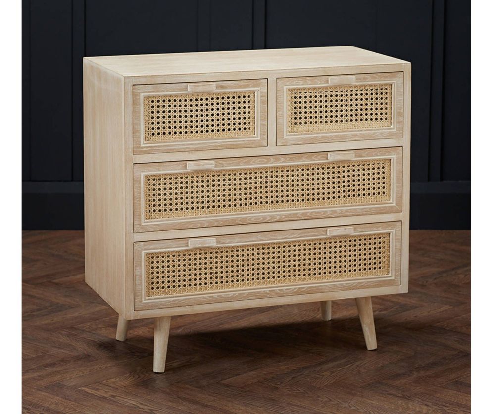 LPD Toulouse Light Washed Oak 2+2 Drawer Chest