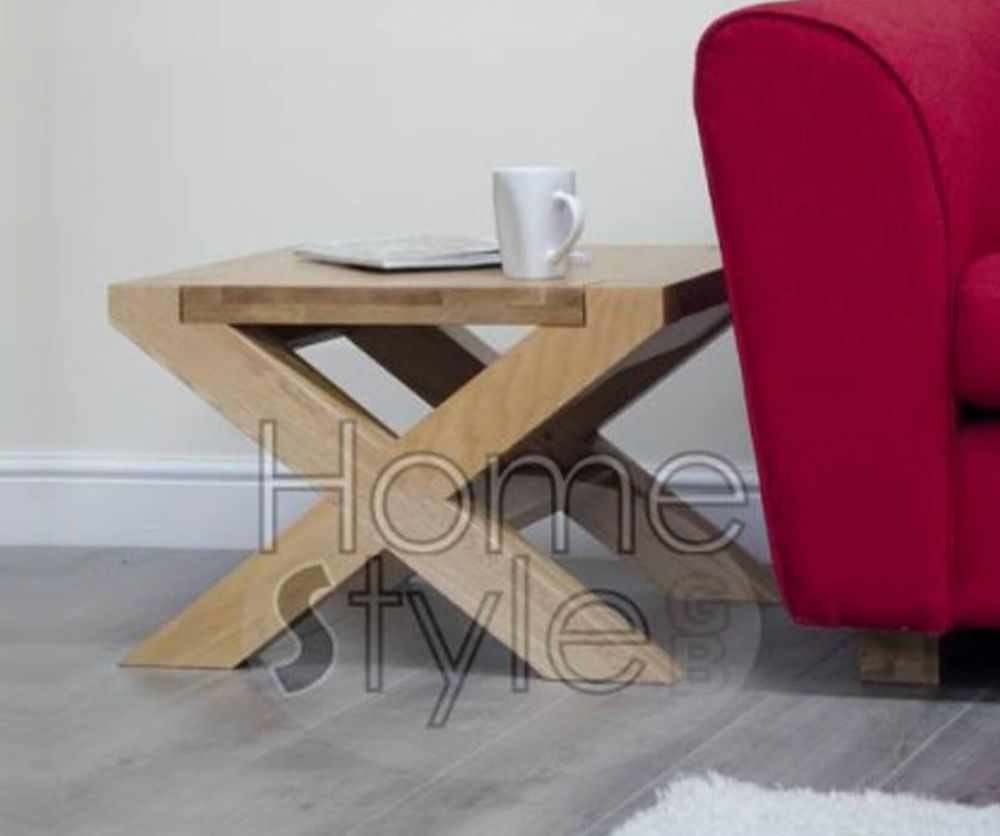 Homestyle GB Trend Oak X-Leg 2x2 Coffee Table