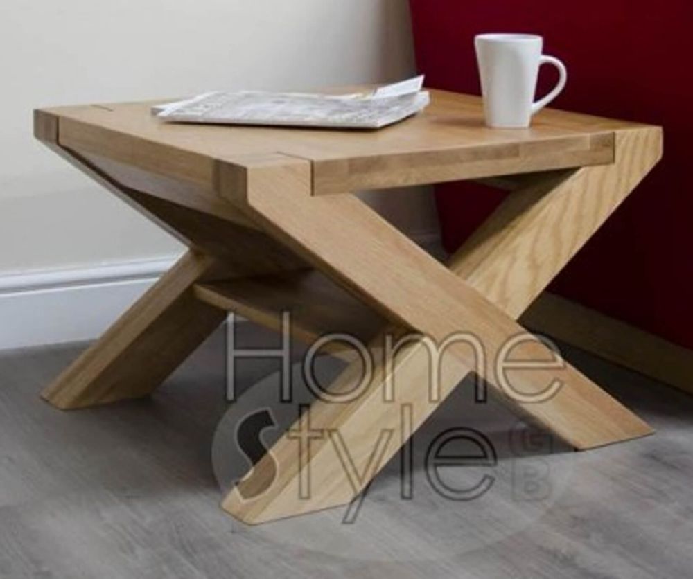Homestyle GB Trend Oak X-Leg 2x2 Coffee Table