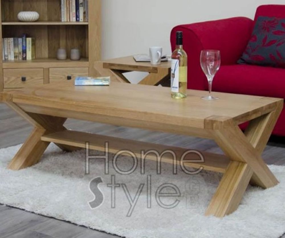 Homestyle GB Trend Oak X-Leg 4x2 Coffee Table