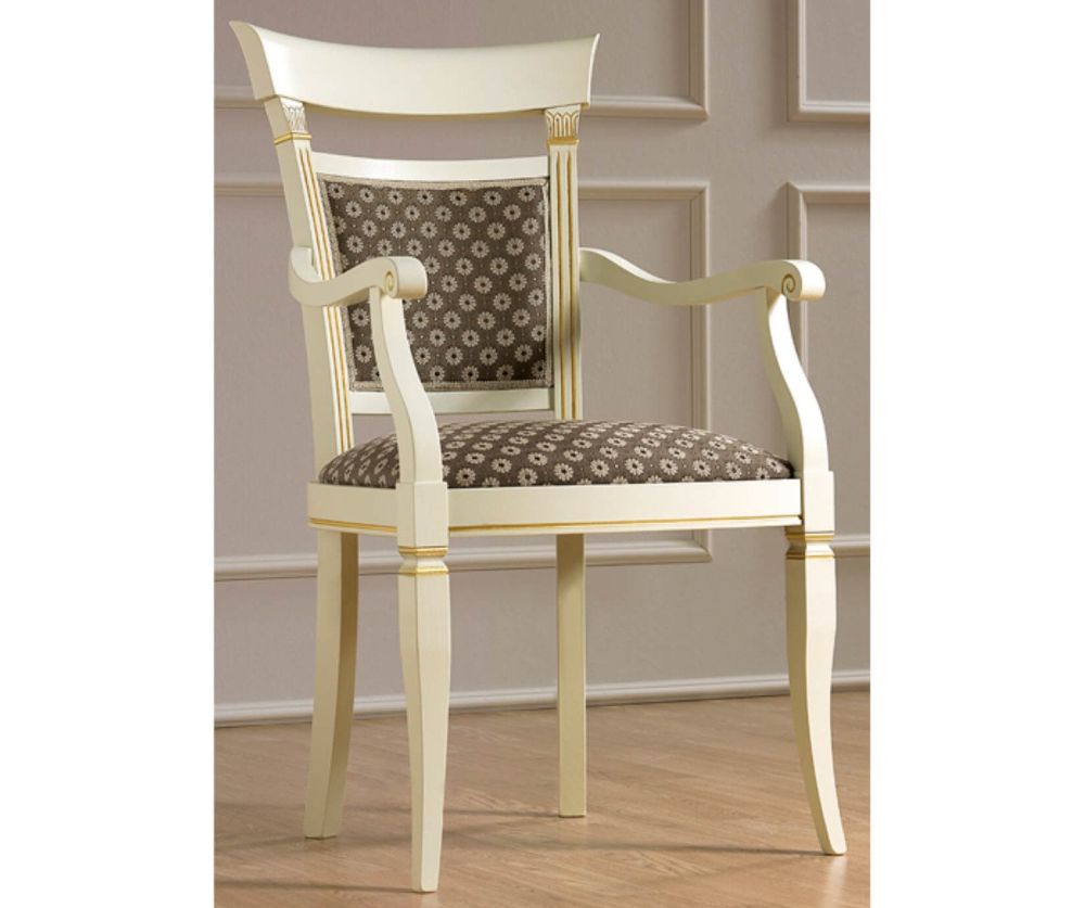 Camel Group Treviso White Ash Finish Dining Armchair